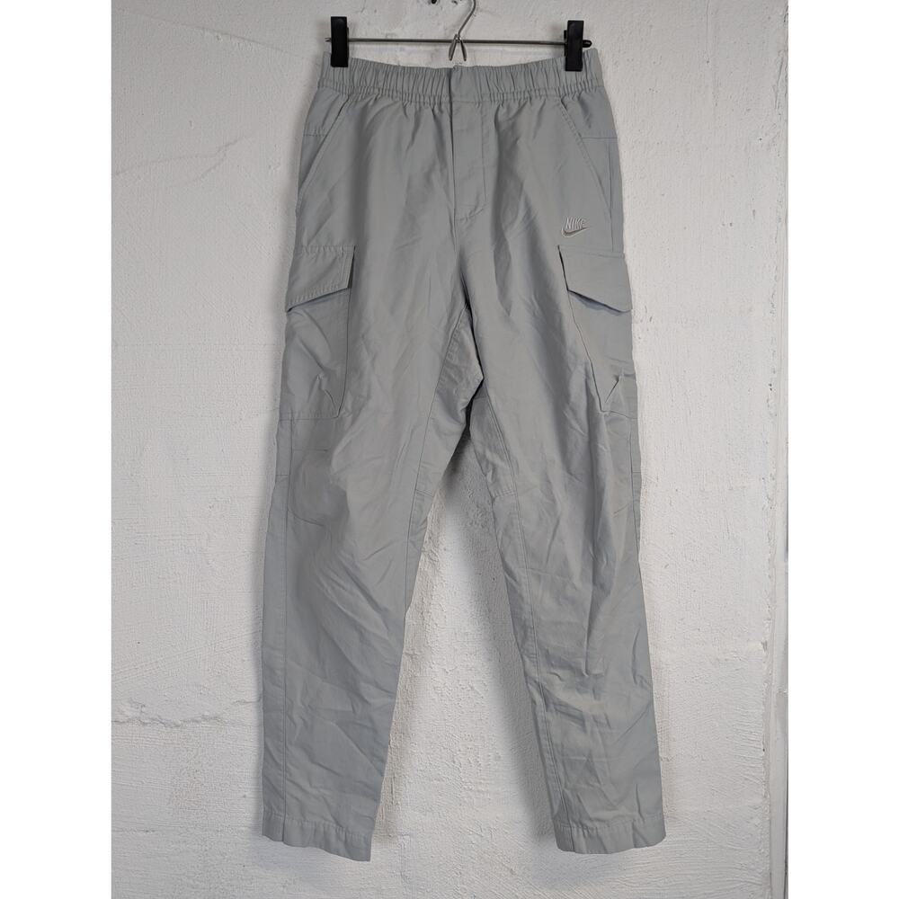 Nike Cargo Straight Leg Pants Womens Small Grey Athletic Sporty Minimalist